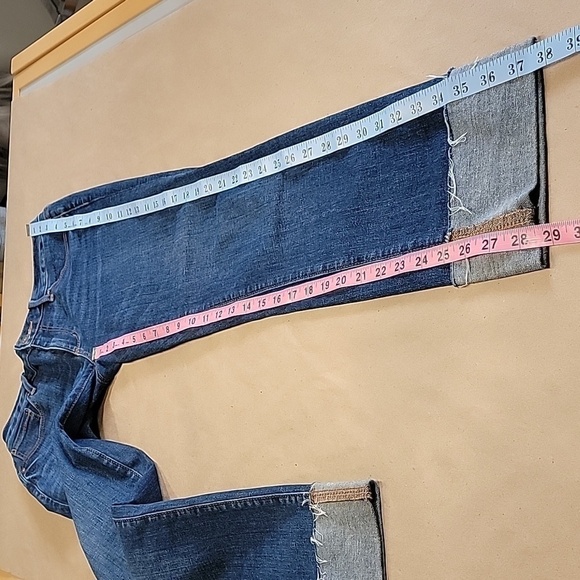 Loft Size 26/2 Curvy Straigh Blue Jeans, Wide Cuff - Picture 6 of 13